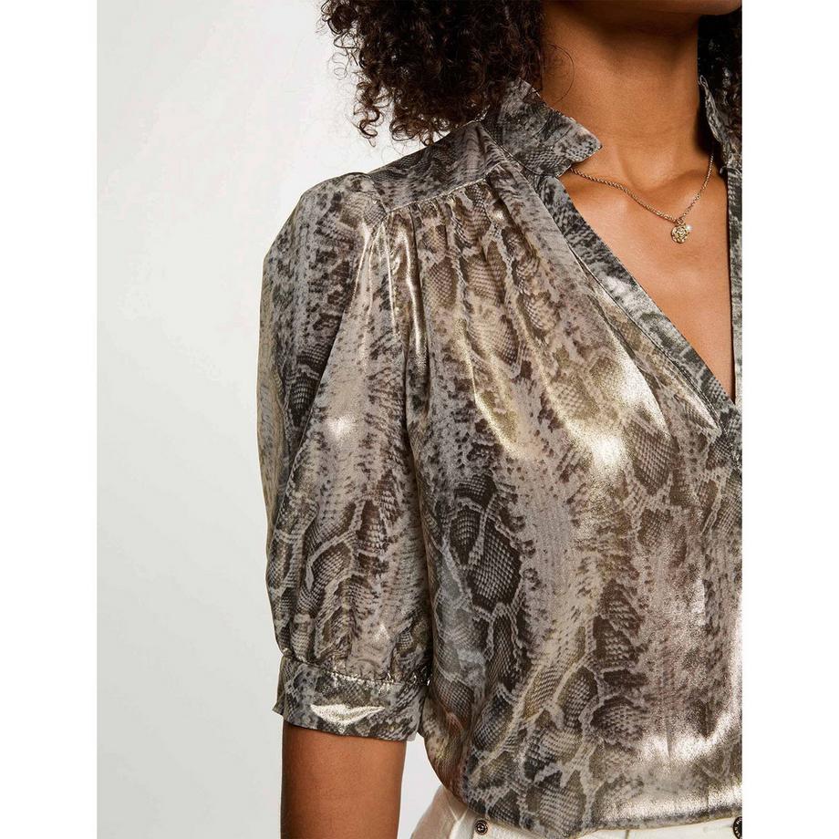 MORGAN Animal Print Bluse  