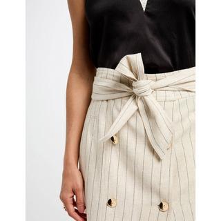 MORGAN Gonna Midi Taglio Dritto con Cintura da Annodare  