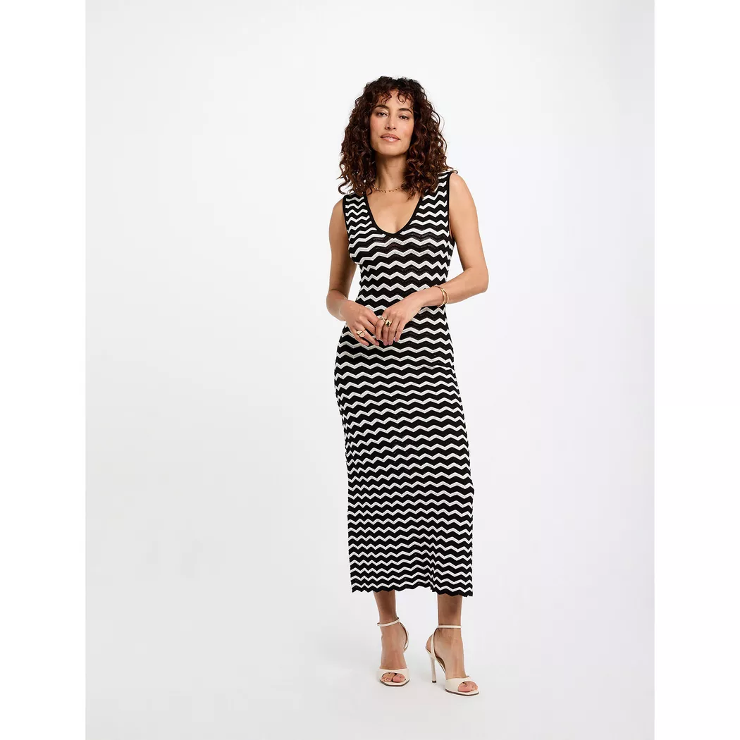 Morgan - Kleid, für Damen, Schwarz/Weiss, Größe L