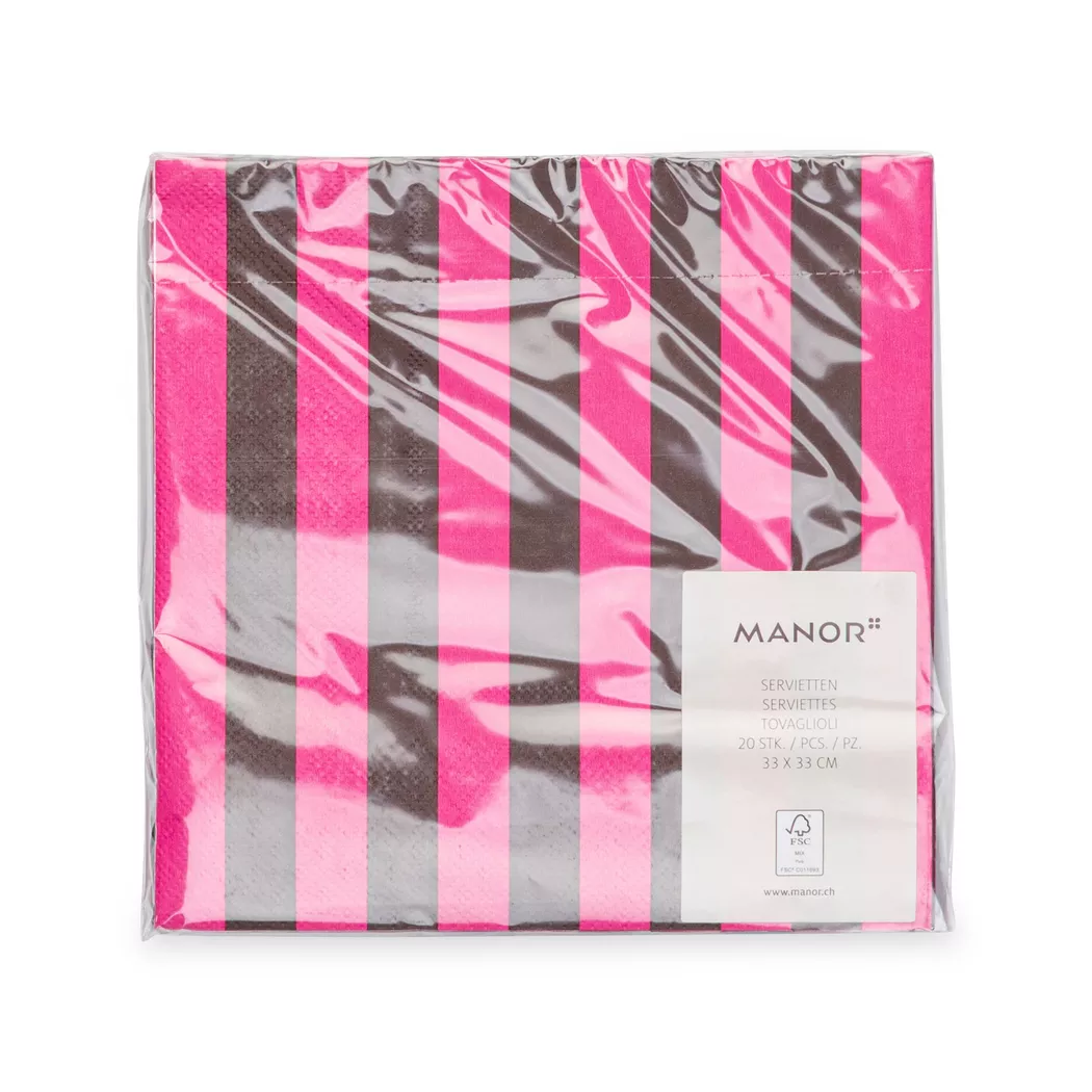 Manor - Papierservietten, 20 Stück, 33cm, Multicolor