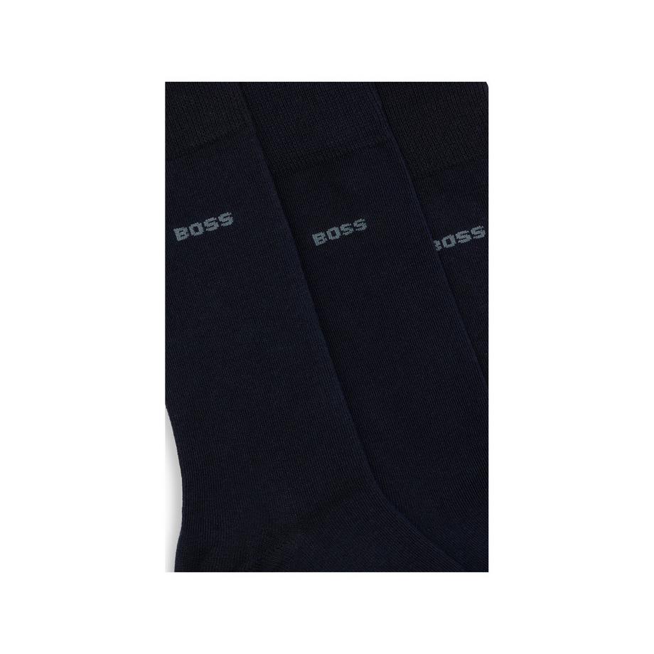 BOSS Lot de 3 paires de chaussettes hauteur mollet  