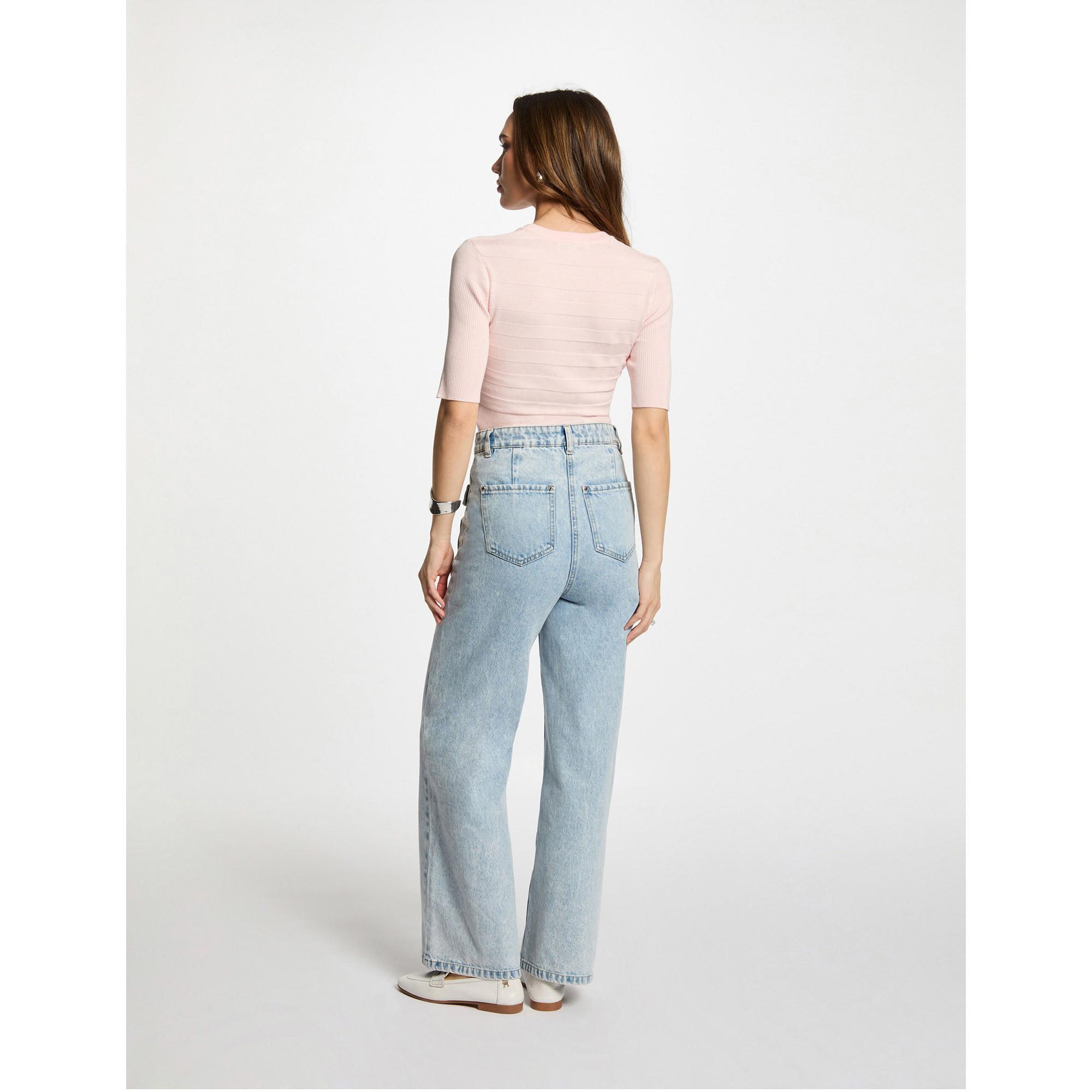 MORGAN Pull Court Manches Côtes  