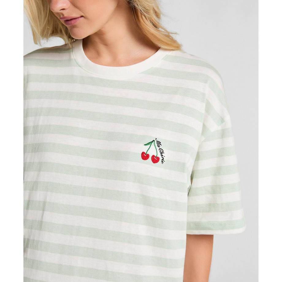 Hunkemöller Chemise de nuit rayée à manches courtes  