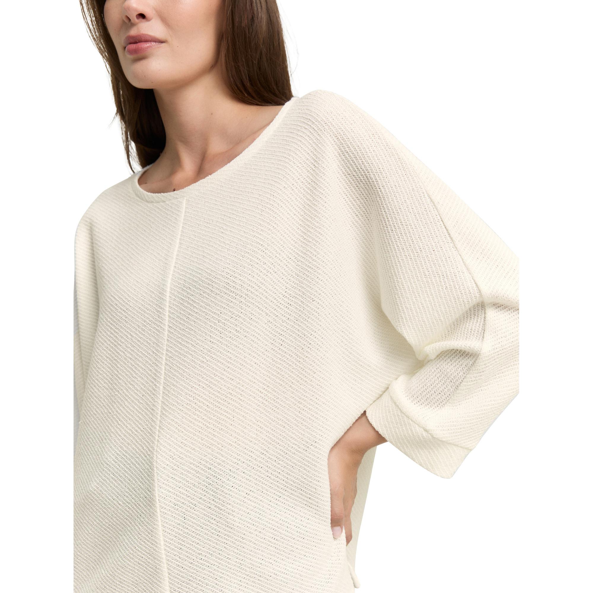 TOM TAILOR Strukturierter Rundhals 3/4 Arm Pullover  