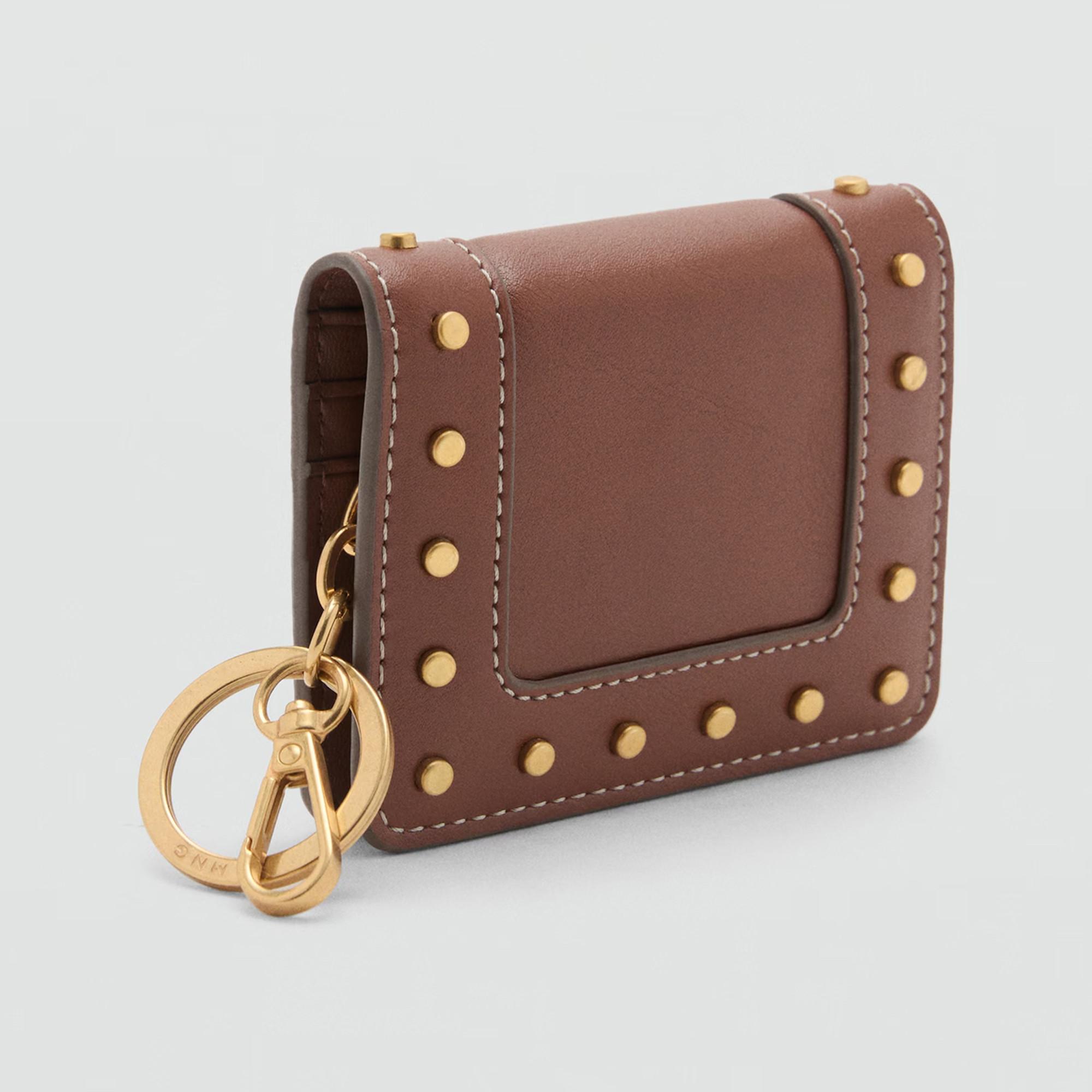 MANGO Serrat Portemonnaie à Clous avec Porte-clés  