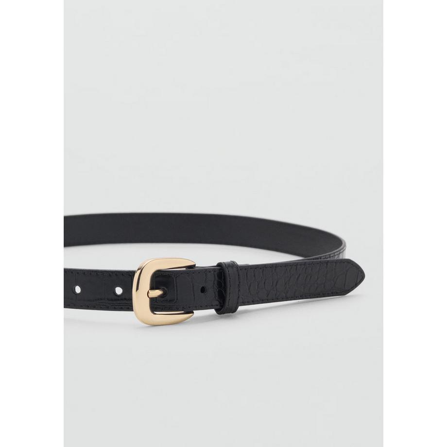 MANGO Coqui Ceinture Effet Cuir Crocodile  