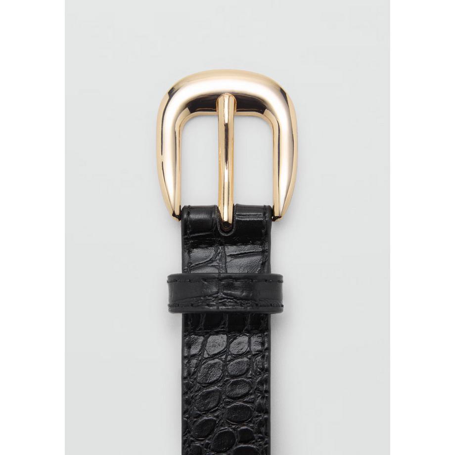 MANGO Coqui Ceinture Effet Cuir Crocodile  