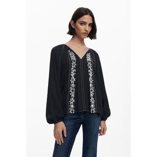 Desigual Bestickte Langarmbluse  