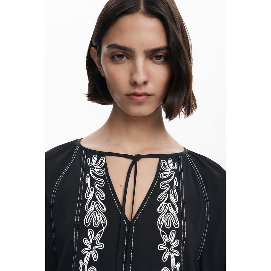 Desigual Chemisier brodé à manches longues  