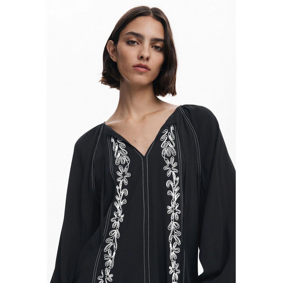 Desigual Chemisier brodé à manches longues  