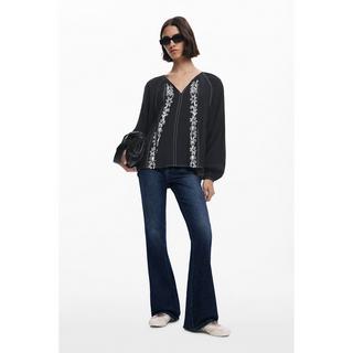 Desigual Bestickte Langarmbluse  