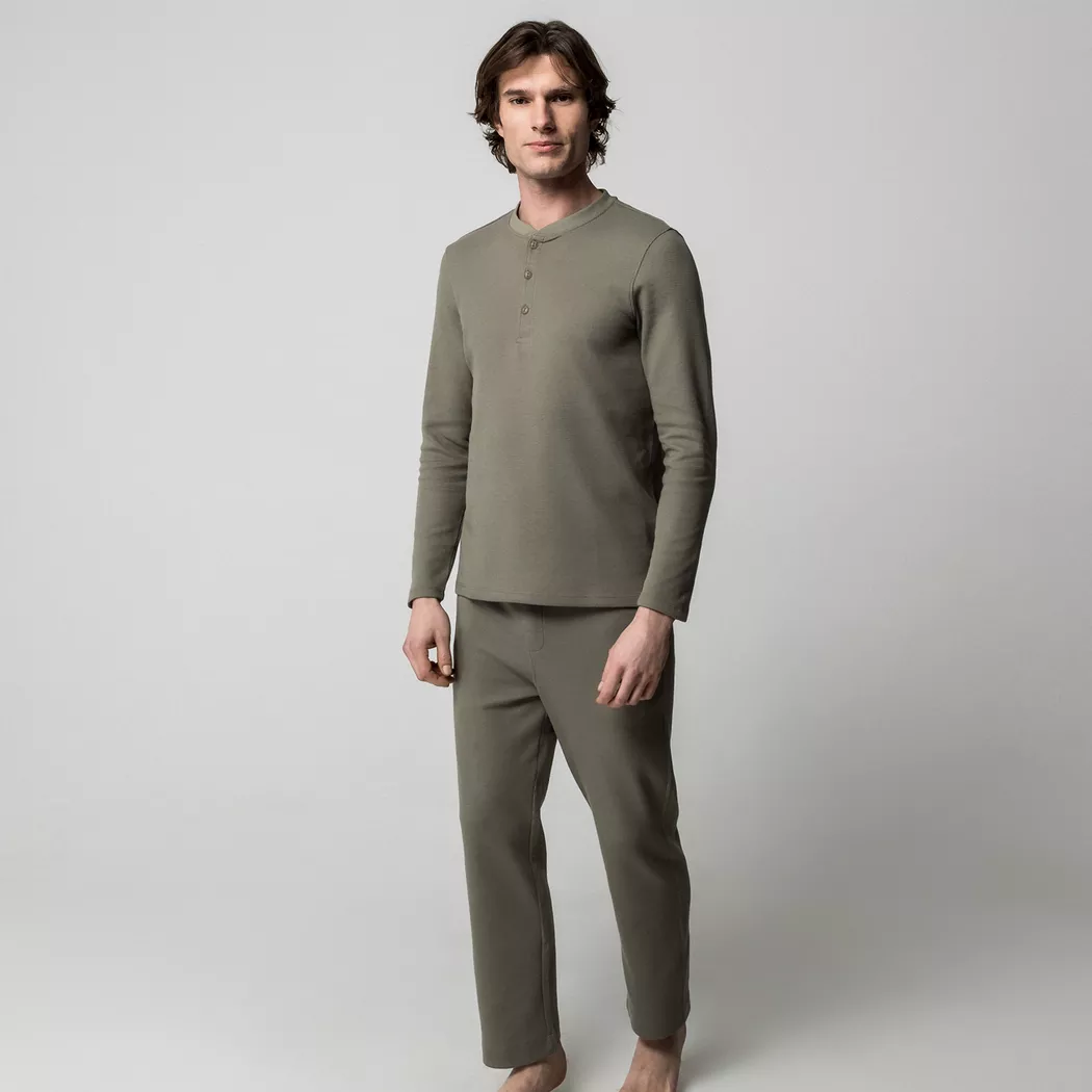 Manor Man Pyjama Set Men Army Green L
