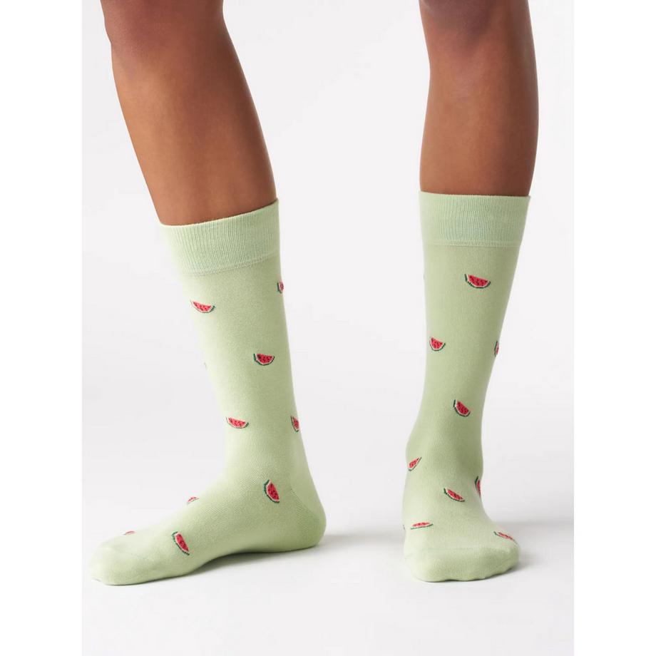 von Jungfeld Chaussettes hauteur mollet motif pastèque  