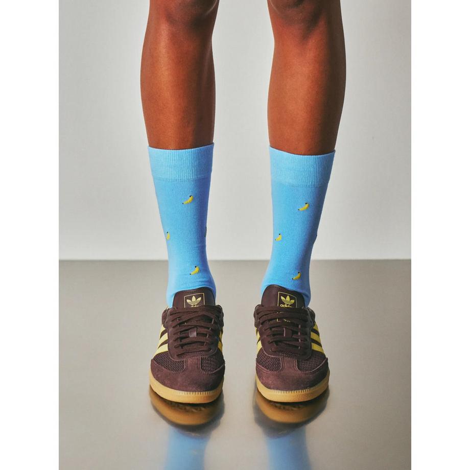 von Jungfeld Chaussettes hauteur mollet motif banane  