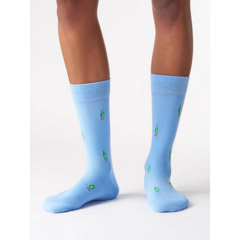 von Jungfeld Lavalamp Ice Blue Chaussettes Hauteur Mollet  