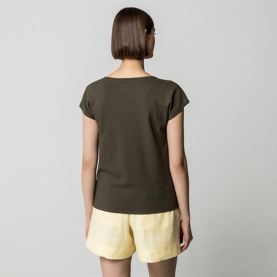 Manor Woman T-shirt Manches Courtes Mélange Lin  