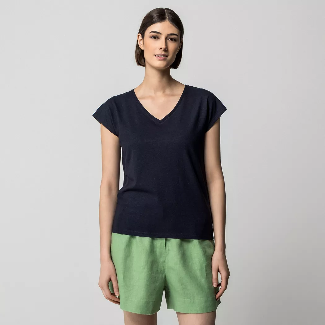Manor Woman - T-Shirt, für Damen, Dunkelblau, Größe XS