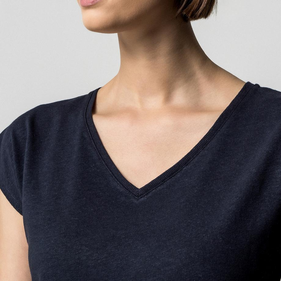 Manor Woman T-shirt Maniche Corte Misto Lino  