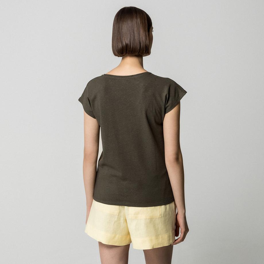 Manor Woman T-shirt Manches Courtes Mélange Lin  