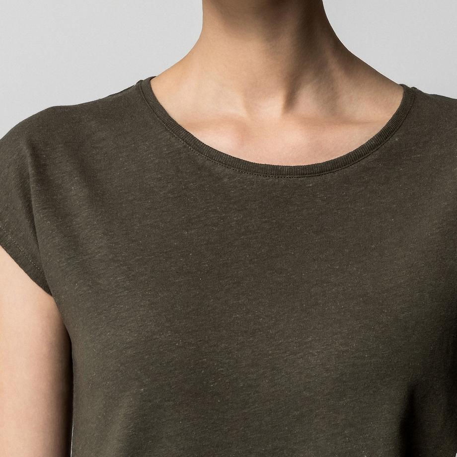 Manor Woman T-shirt Manches Courtes Mélange Lin  