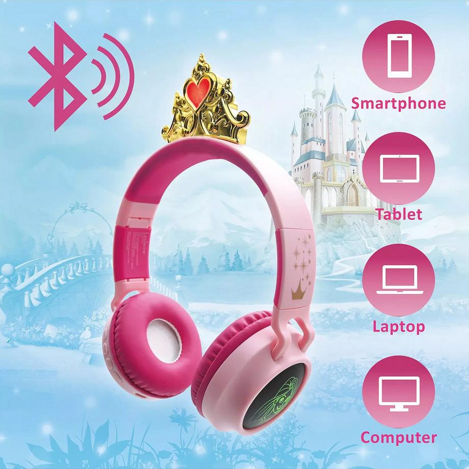Lexibook  Casque Bluetooth Disney Princess Rose 