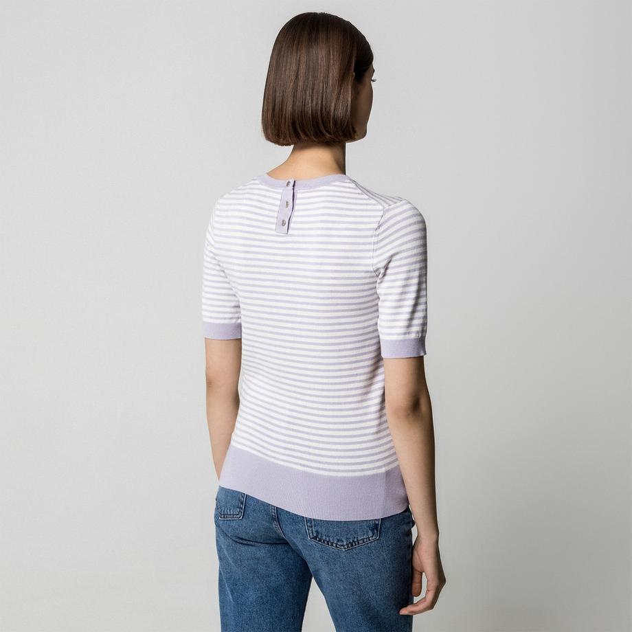 Manor Woman Kurzarm Gestreifter Pullover  