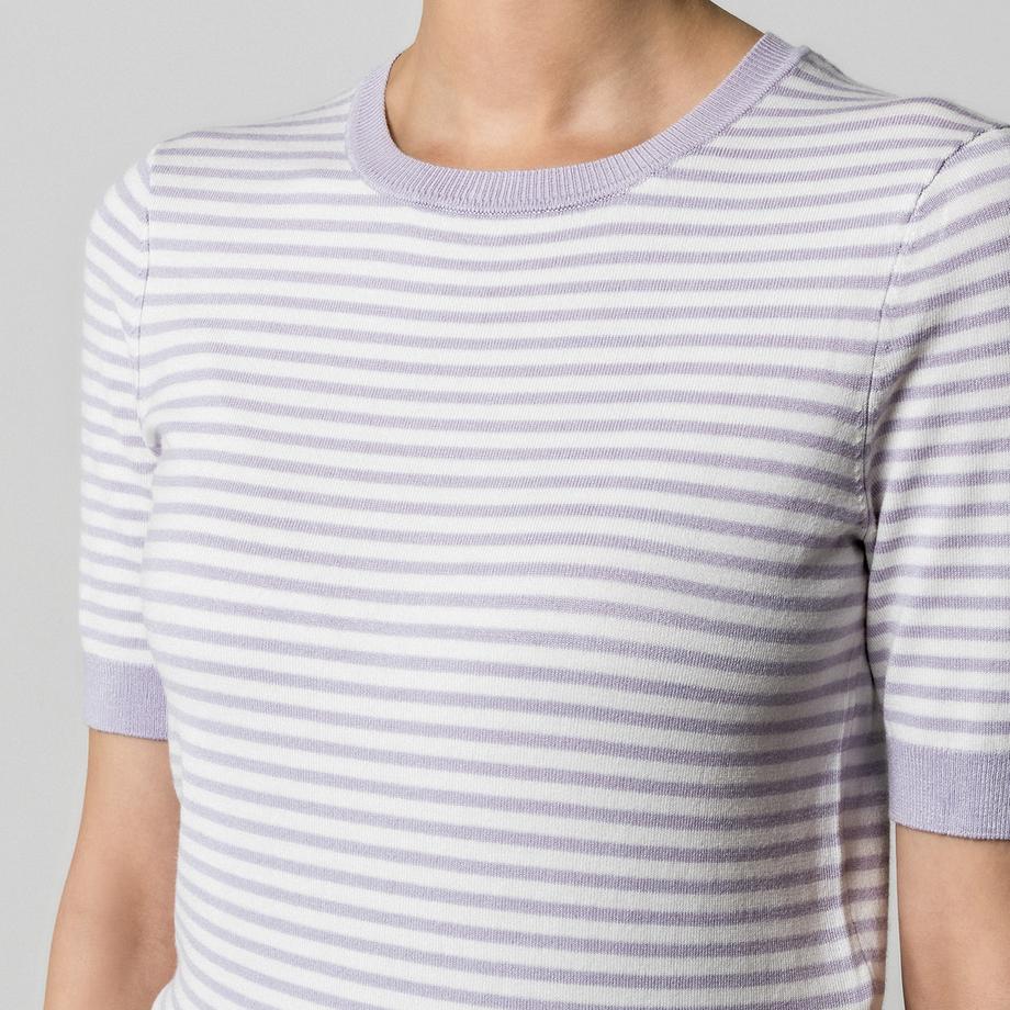 Manor Woman Kurzarm Gestreifter Pullover  