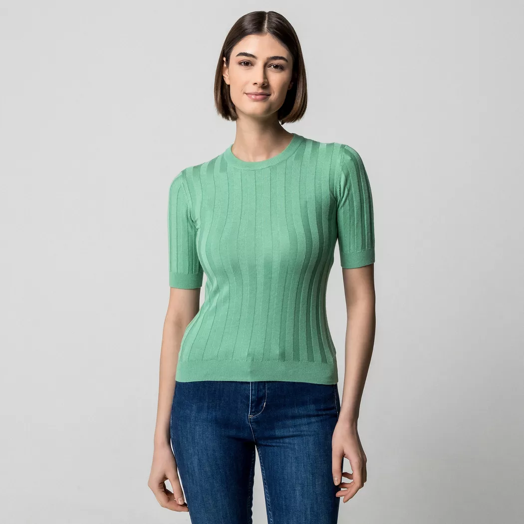 Manor Woman - Pullover, kurzarm, für Damen, Mint, Größe S