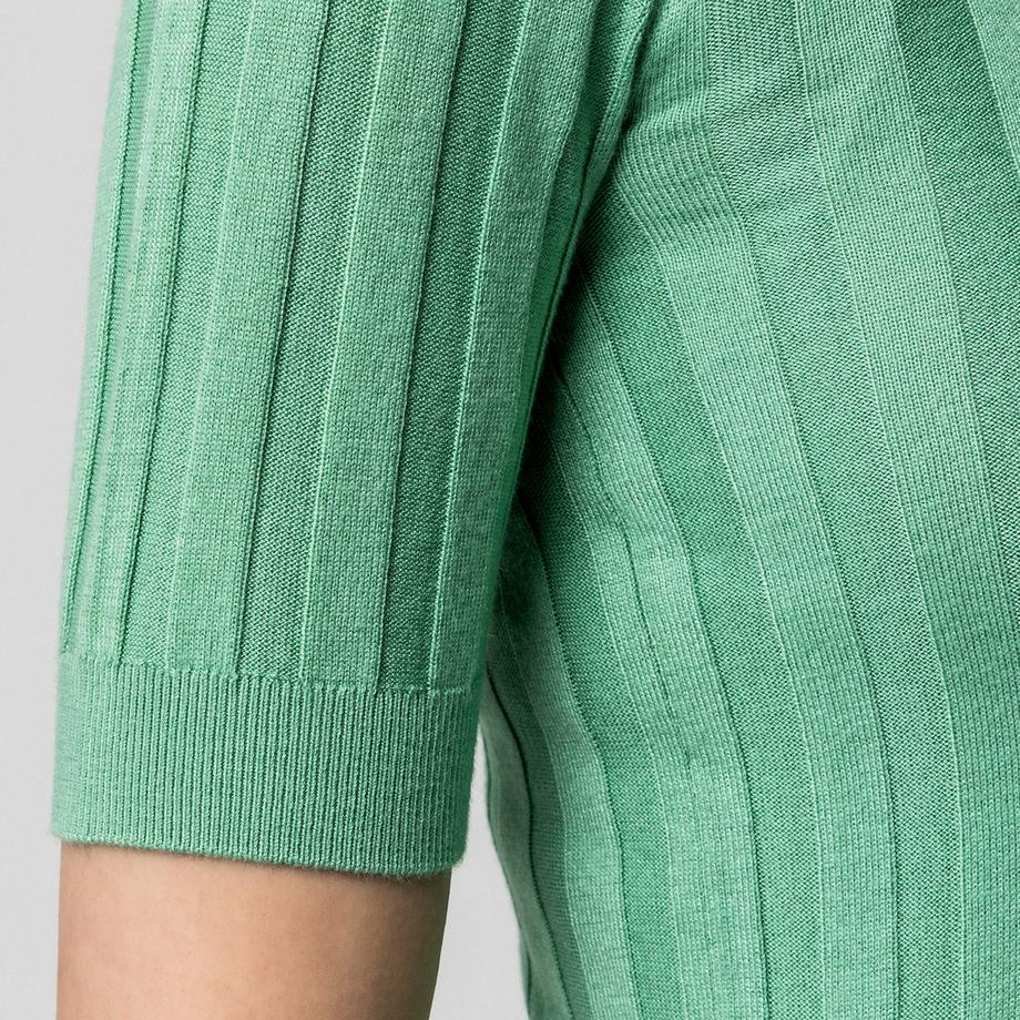 Manor Woman Kurzarm Gerippter Strickpullover  