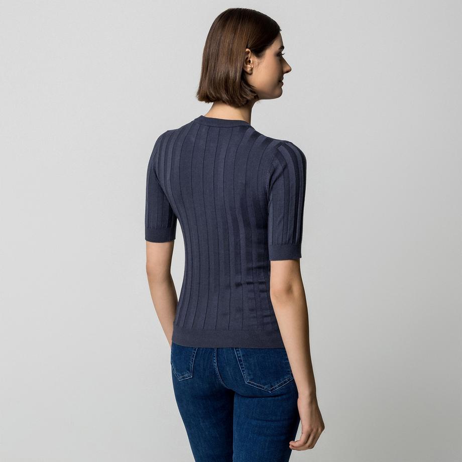 Manor Woman Pull Manches Courtes Tricot Côtelé  