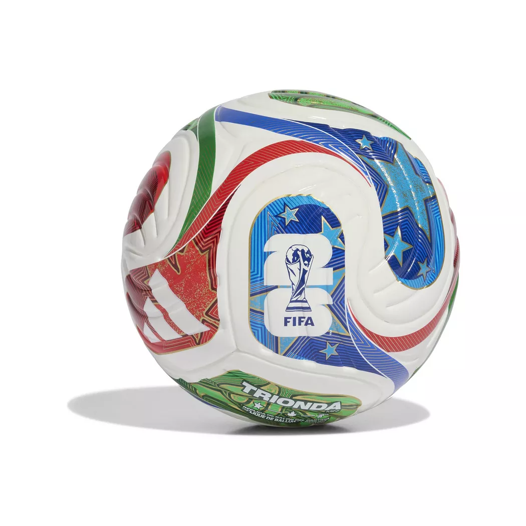 Fußball ADIDAS PERFORMANCE "FIFA -WELTMEISTERSCHAFT 26™ TRIONDA" Gr. 1, weiß, royal blau, solar blau, power rot, Bälle, 1, 0,4 g, WM, B:22,3cm H:17,3cm T:22cm