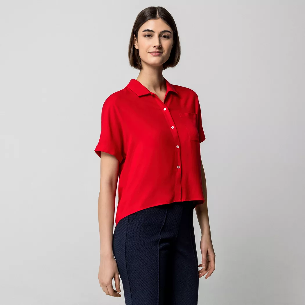 Manor Woman - Bluse, für Damen, Rot, Größe 38