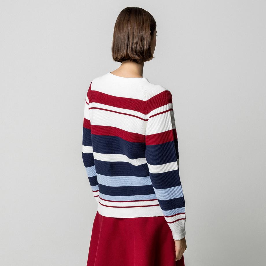 Manor Woman Pullover in maglia a righe  