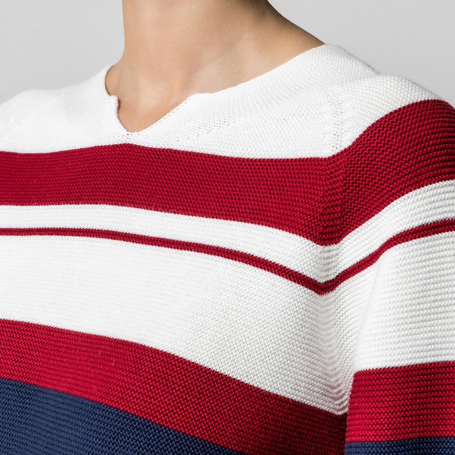 Manor Woman Pullover in maglia a righe  