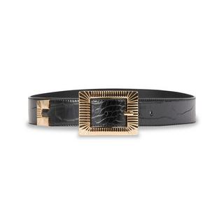 MORGAN Ceinture gaufrée crocodile avec boucle carrée  