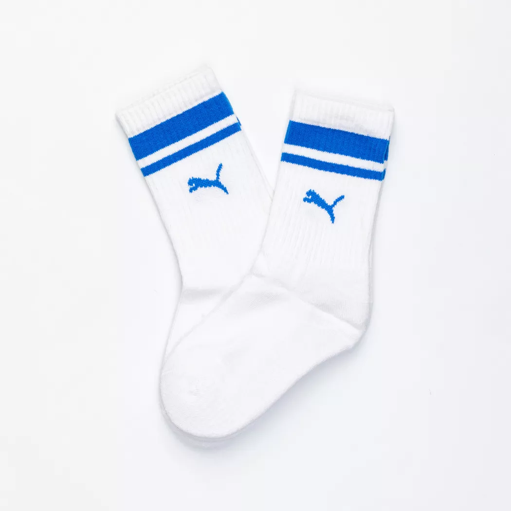 Puma - Duopack, knöchellange Sportsocken, Heritage Socken  streifen 2P, 31-34, Weiss 2