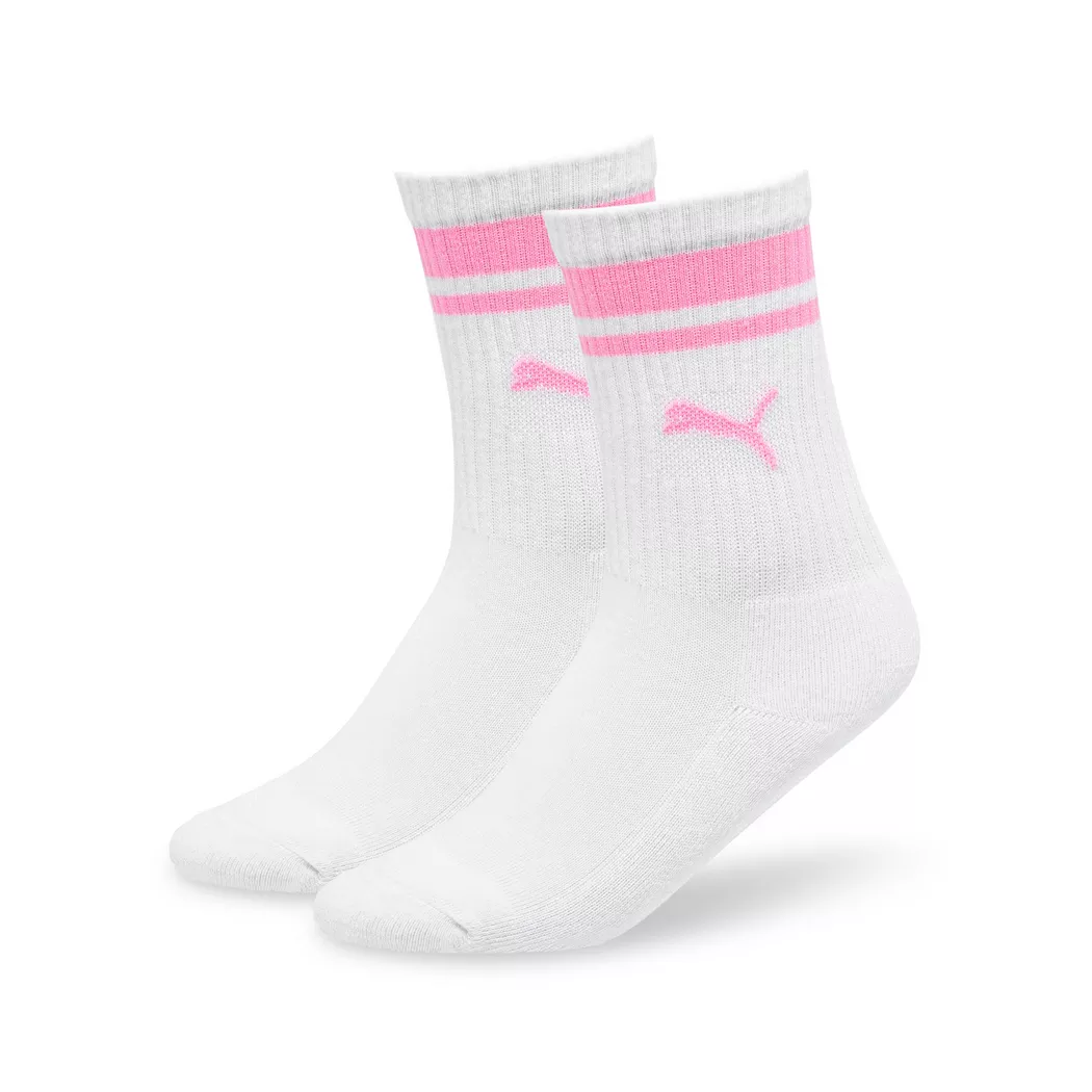 Puma - Duopack, knöchellange Sportsocken, Heritage Socken  streifen 2P, 31-34, Weiss