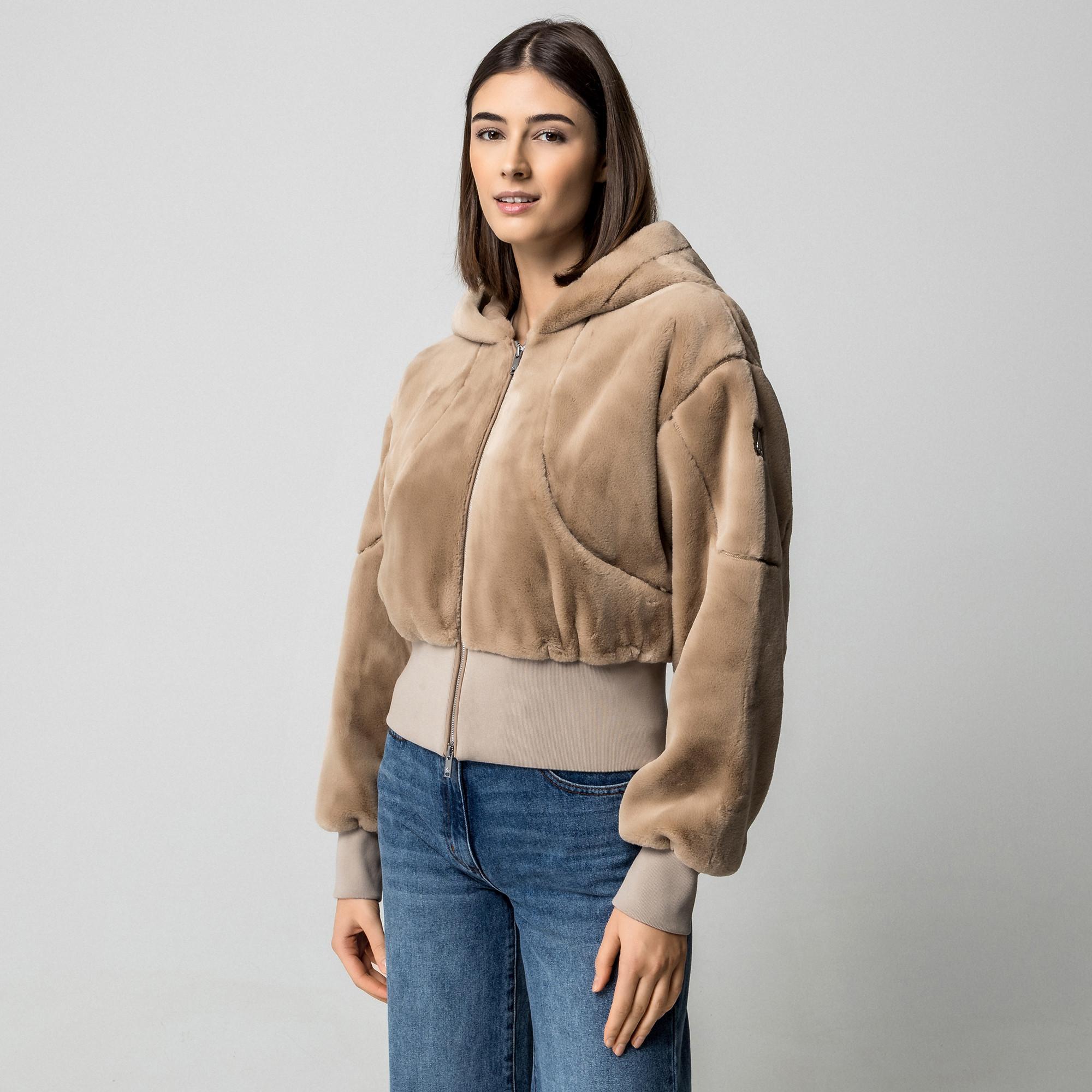 MOOSE KNUCKLES Kapuzenjacke aus Kunstfell  