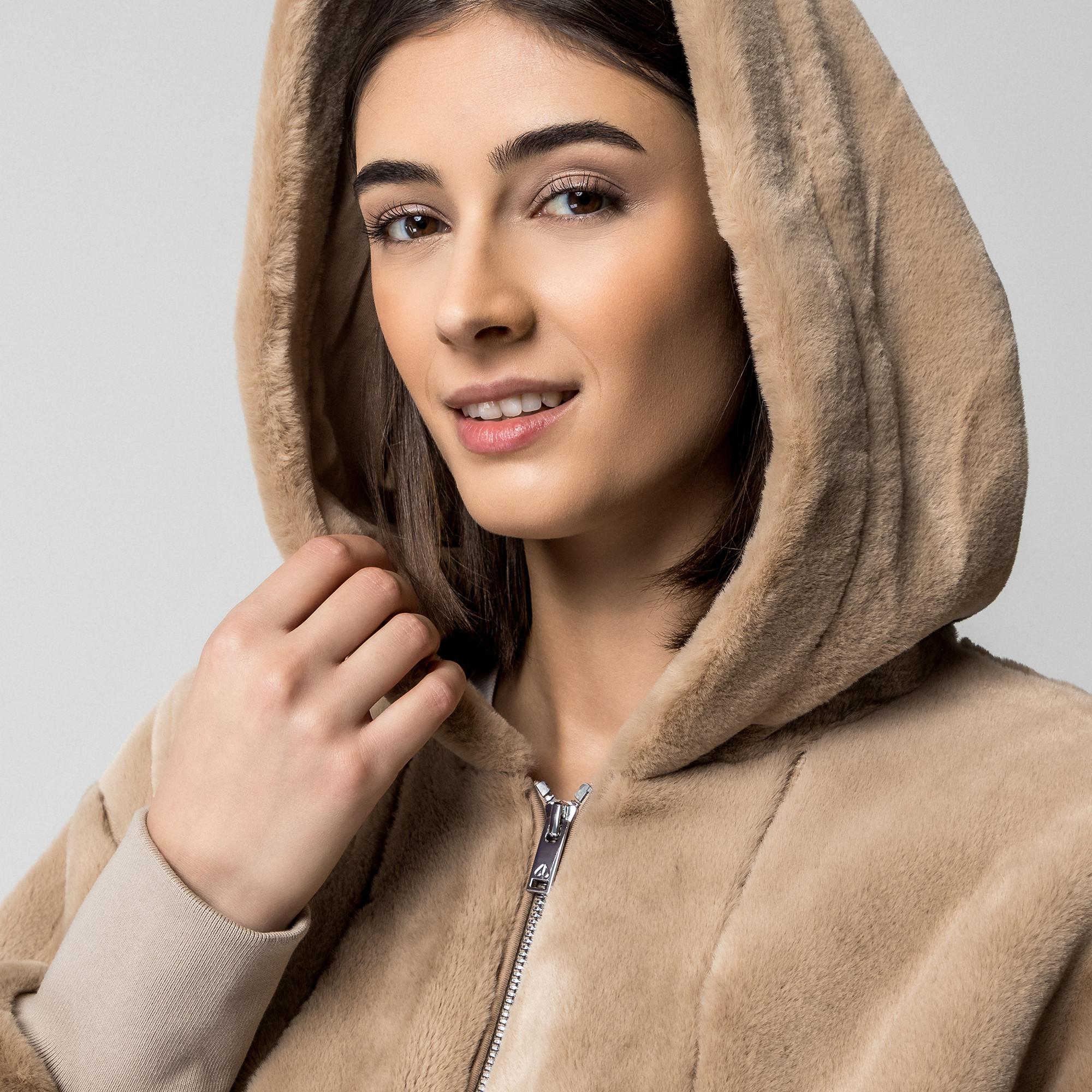 MOOSE KNUCKLES Kapuzenjacke aus Kunstfell  