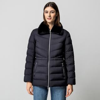 MOOSE KNUCKLES Daunenjacke mit abnehmbarem Shearling-Besatzkragen  