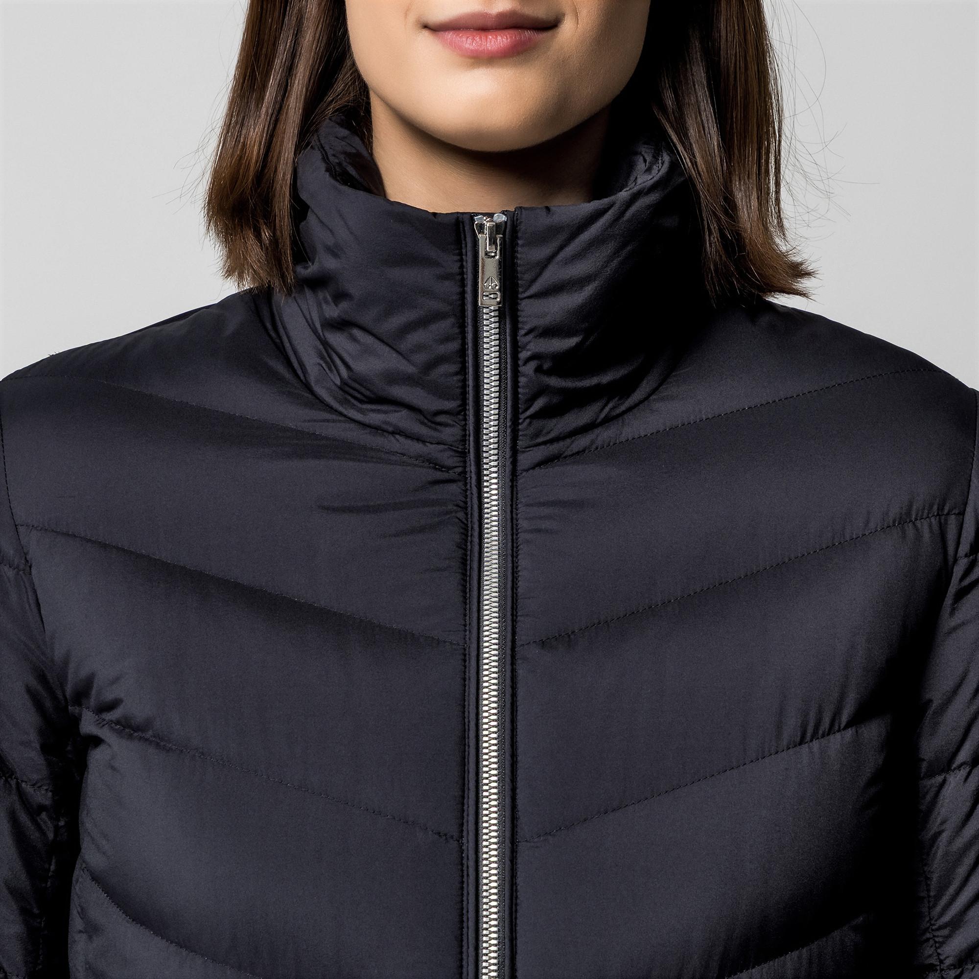 MOOSE KNUCKLES Daunenjacke mit abnehmbarem Shearling-Besatzkragen  