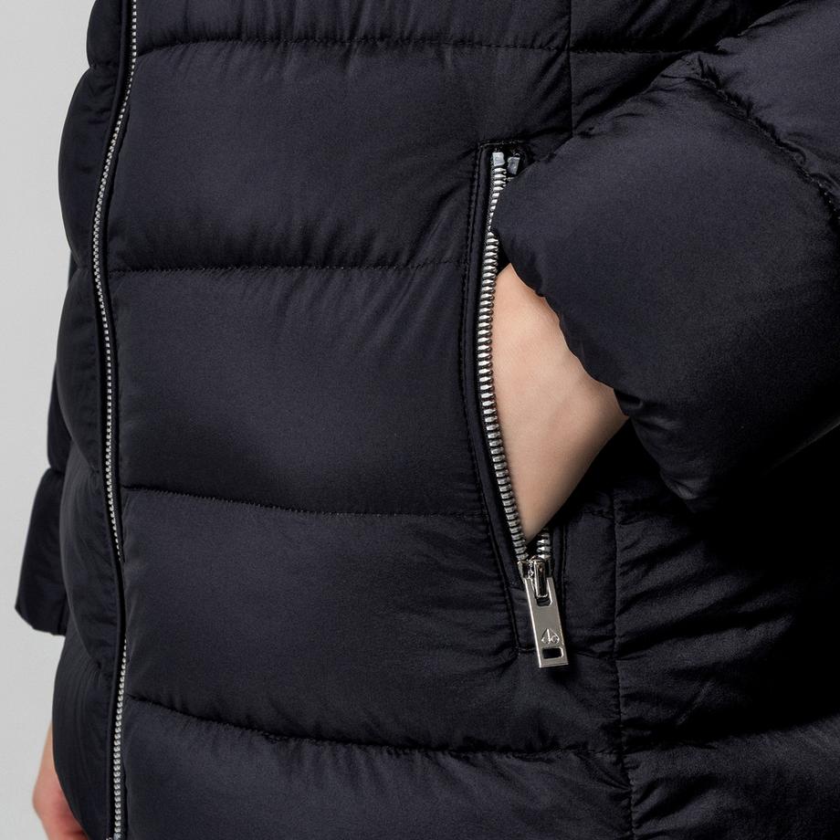 MOOSE KNUCKLES Piumino con colletto staccabile in shearling  