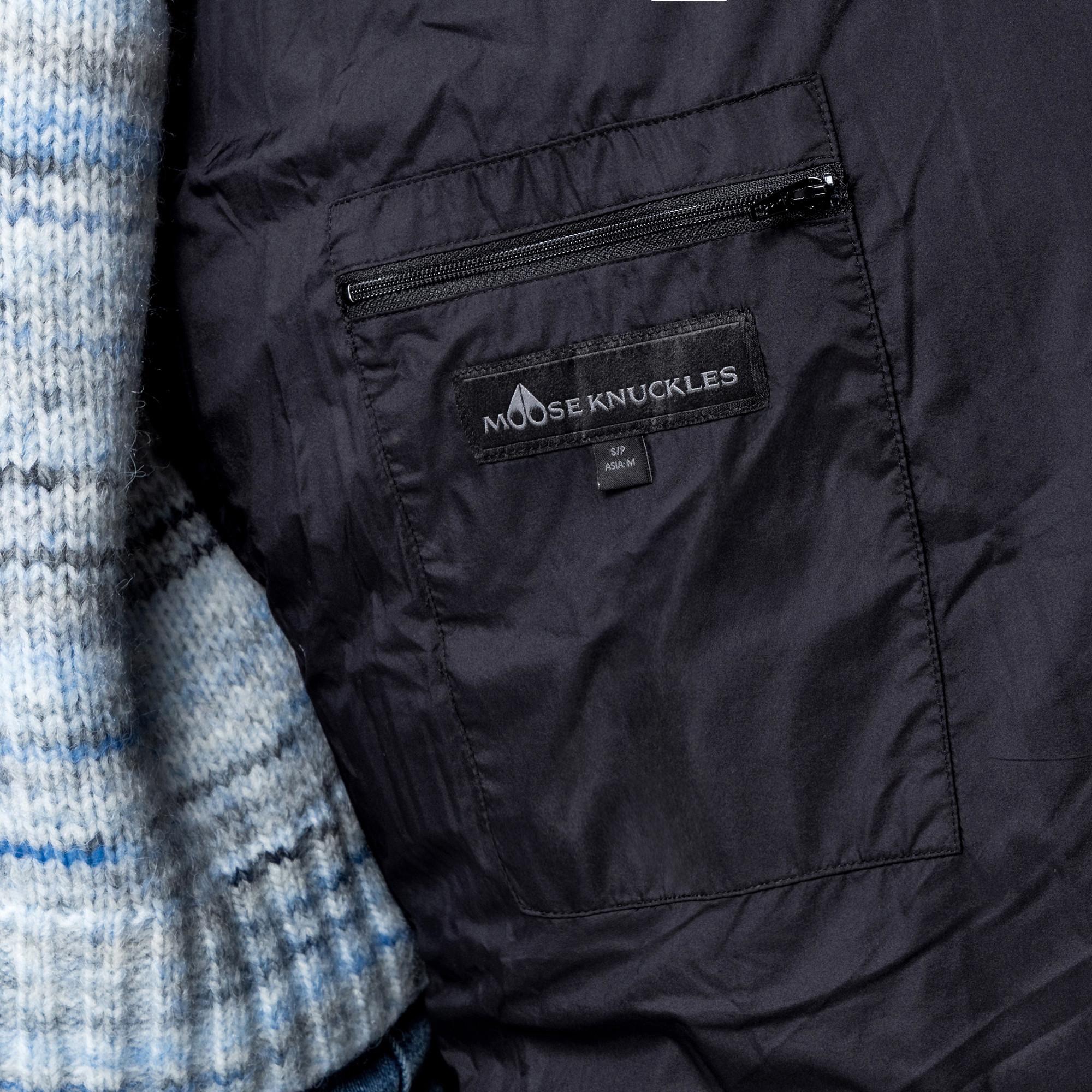 MOOSE KNUCKLES Gesteppter Daunenmantel mit abnehmbarer Kapuze  