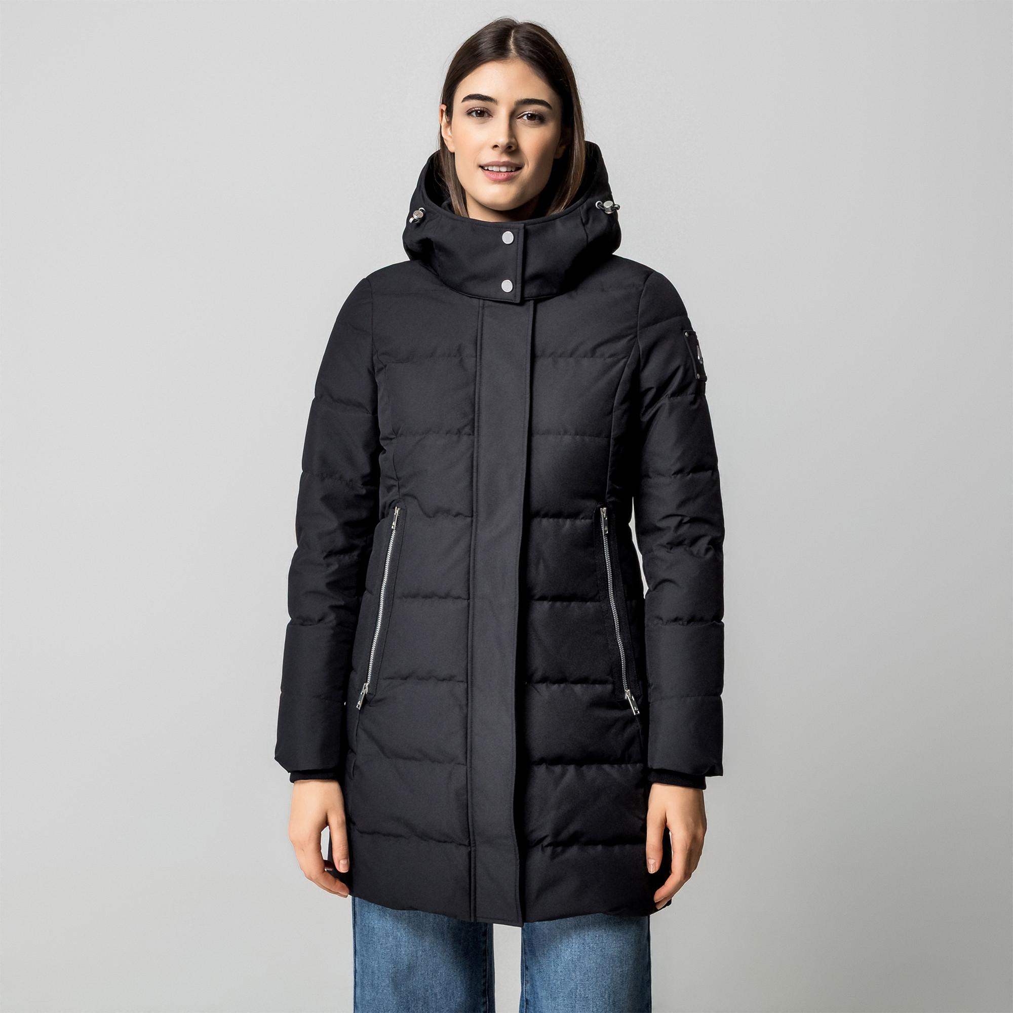 MOOSE KNUCKLES Gepolsterter Daunenmantel mit abnehmbarer Kapuze  