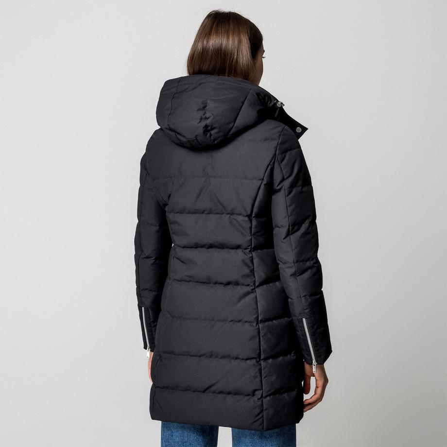 MOOSE KNUCKLES Cappotto imbottito in piuma con cappuccio staccabile  