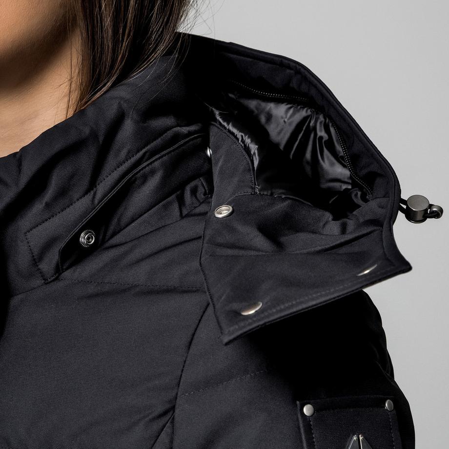 MOOSE KNUCKLES Cappotto imbottito in piuma con cappuccio staccabile  