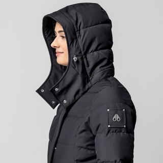 MOOSE KNUCKLES Gepolsterter Daunenmantel mit abnehmbarer Kapuze  