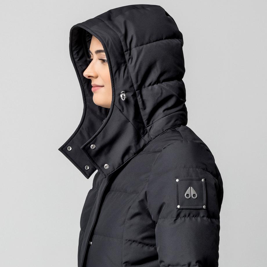 MOOSE KNUCKLES Cappotto imbottito in piuma con cappuccio staccabile  