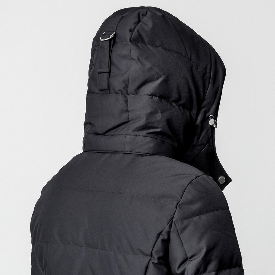 MOOSE KNUCKLES Cappotto imbottito in piuma con cappuccio staccabile  