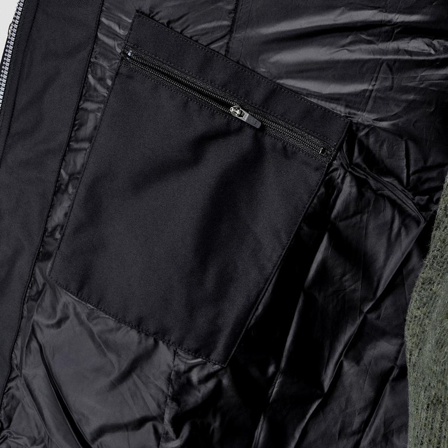 MOOSE KNUCKLES Cappotto imbottito in piuma con cappuccio staccabile  